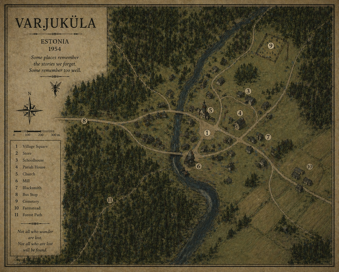 Map of the selected setting